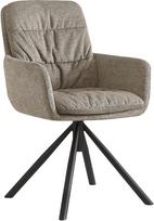 B&D home CAZAR valgomojo kėdė, poilsio kėdė, sukamoji kėdė, minkšta kėdė valgomajam, virtuvei, svetainei, biurui, pramoninis modernus retro dizainas, Cappuccino, 1 vnt., 11123-CAPU-1