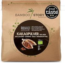 BAMBOO STORY | Ekologiški kakavos milteliai žaliaviniai 100 g | "Great Taste" apdovanojimas | Be pridėtinio cukraus | 100% Peru (vienos kilmės) - Criollo | Neskaldyti | 18% riebalų