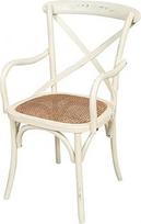 Biscottini Valgomojo kėdės Mediniai kaimo namų stiliaus baldai 89 x 43 x 50 cm - Medinės virtuvės kėdės - Ratano kėdės Valgomojo baldai Vintage - Bistrot rotango kėdė - Retro virtuvės baldai