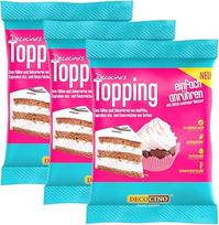 DECOCINO Extra White Topping 3 x 125 g - itin baltas, malonaus saldaus skonio užpildas, tinkantis vestuvių tortams, gimtadieniams, keksiukams ar tiesiog užkandžiams
