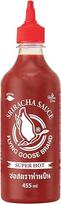 FLYING GOOSE Sriracha aitriųjų paprikų padažas su papildomu čili, labai aštrus raudonasis padažas, labai aštrus prieskonių padažas iš Tailando, 1 x 455 ml