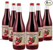 Granar 6 x 970 ml Ekologiškos granatų motinos sultys, granatų sultys, tiesioginės sultys, natūralios, drumstos, ekologiškos tiesioginės sultys, pagamintos Vokietijoje