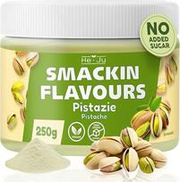 He-Ju skonio milteliai pistacijų 250 g - veganiški ir be cukraus - mažai kalorijų turintys skonio milteliai jogurtui, miuzeliams, "Skyr", baltyminiams kokteiliams ir kt. - mėgaukitės mažai angliavandenių turinčiu skoniu