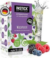 INSTICK greitasis gėrimas be cukraus (miško vaisiai) - 1 pakuotė 12 x 0,5-1 l - veganiškų gėrimų milteliai, mažai kalorijų ir vitamino C - greitieji milteliai