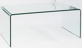 invicta INTERJERAS FANTOME Stiklinis kavos staliukas 110 cm Skaidraus stiklo staliukas Svetainės staliukas