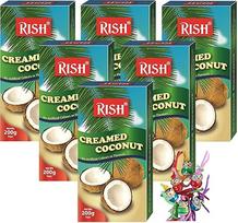 RISH 100% grynas kokosų kremas su kokosų kremu + mažas laimės talismanas (6 x 200 g)