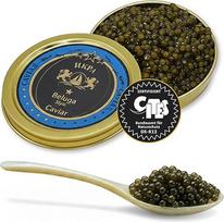 SEPEHR DAD CAVIAR Beluga Premier Caviar 30 g, stambiagrūdžiai 2,9-3,1 mm, Beluga Premier Caviar iš tvarios akvakultūros, švelnaus ir smulkaus kremo, išskirtiniai Kaluga Hausen eršketų ikrai iš Kaluga Hausen eršketų ikrų