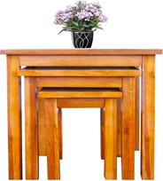 Stalo ansamblis salle à manger Ąžuolo ansamblis iš ąžuolo masyvo 3 stalai Table basse petit board en bois / extrémité / lamp / salon ensemble de table