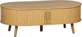 sweeek - Legacy kavos staliukas su 2 stumdomomis durelėmis ir 3 skyriais Medienos išvaizda L 110 x P 59 x H 39 cm