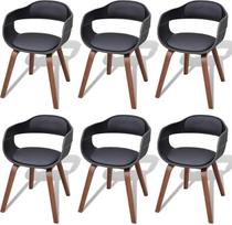 VidaXL Salės šezlongas 6 vnt Cadre en bois Cuir synthétique