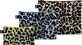 LOQI Kosmetinės rankinės LOQI Artist Leopard, perdirbtos, 3 vnt.