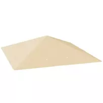 Atsarginis pavėsinės stogas 3 x 3 m, atstumiantis vandenį, UPF30+, Pakeičiama danga, Oksfordo audinys, 370 g/m², smėlio spalvos