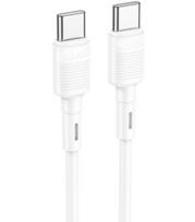 Baltas USB-C - USB-C 60W 100cm laidas "Hoco X83"