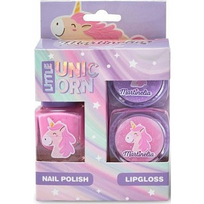 Little Unicorn Mini Set Trio Nail Polish Lip Gloss Nagų ir Lūpų priežiūrai Rinkinys