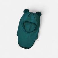 Pavasarinis vaikiškas šalmukas pasiūtas iš medvilninio tampraus trikotažo