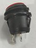 Jungiklis klavišinis, ON-OFF, fiks, 2k. 5A/250Vac, Ø19.8mm, SPST, apvalus, hermetzuotas, žalias