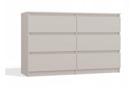 Topeshop Duża komoda, nowoczesna, Malwa, 120x30x75 cm, kaszmir | M-MP-K-MAL-M6/120-KASZ | 5904507209056