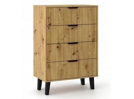Komoda SCANDI 4S SLIM OAK ARTISAN | M-MP-K-SCA-4S/SLIM-ART | 5900354140474
