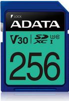 Memory card Premier Pro UHS-I SDXC, 256GB, Flash memory class 10, U3, V30, 85MB/s, 100MB/s, Blue ASDX256GUI3V30S-R | 4713218463944