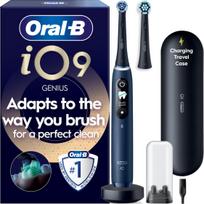 Oral B -  iO9 Electric Toothbrush - Sapphire Blue - 2 Brush Head, Charging Travel Case