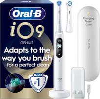 Oral B -  iO9 Electric Toothbrush - White - 2 Brush Head, Charging Travel Case