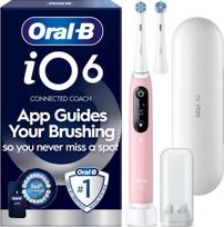 Oral B - iO6 Electric Toothbrush - Pink - 2 Brush Heads, Premium Travel Case