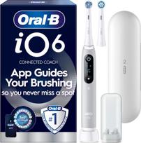 Oral B - iO6 Electric Toothbrush - Grey - 2 Brush Heads, Premium Travel Case