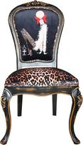 "Casa Padrino" baroko stiliaus prabangi valgomojo kėdė "Leopard/Black/Brown Lady with High Heels" - Dizainerių baldai - Baroko stiliaus baldai