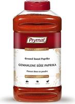 "Prymat" saldžiosios paprikos milteliai 720 g - švelnaus aromato prieskonis mėsai, daržovėms, troškiniams, guliašui, padažams, marinatams ir troškiniams - smulkiai malti, stiprios spalvos - sandariai supakuoti