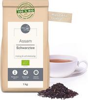 Asamo arbata 1 kg palaidos arbatos - aukštos kokybės juodoji arbata - salyklinė ir šokoladinė - juodoji arbata palaidos arbatos 1 kg iš ekologiškų ir sąžiningų kultūrų - palaidos juodosios arbatos - MyCupOfTea