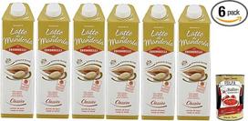 Condorelli Almond Drink Classico - 6 x 1 l augalinis migdolų gėrimas, paruoštas gerti, be glitimo ir laktozės, itališkas receptas, grynas / šaltas / desertinis / baras, šeimos reikmėms + itališka gurmaniška polpa