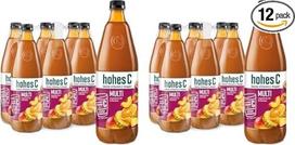 hohes C Multivitaminas (6 x 1l), 100% sultys, obuolių, apelsinų, ananasų, pasiflorų, mangų, 9 vitaminai, be pridėtinio cukraus pagal įstatymą, veganiškas (pakuotė iš 2)