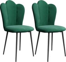 homewell 2 valgomojo kėdžių rinkinys Velvet virtuvės kėdės Minkštos kėdės Valgomasis Virtuvė Miegamasis Priėmimas 16.1 x 18.1 x 36 colių (žalias)
