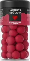 LAKRIDS BY BÜLOW - STRAWBERRIES & CREAM - 270g - Daniški saldymedžio rutuliukai - saldus saldymedis su braškėmis, baltuoju šokoladu ir grietinėle