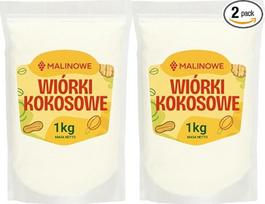 MALINOWE Kokoso drožlės, kepimui skirti kokoso dribsniai, 2 x 1 kg
