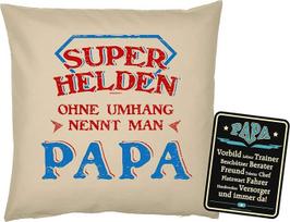 Mega marškinėliai Dovana tėčiui Pagalvėlė padengti su alavo ženklo rinkinys Superheroes be Cape Man Papa & Papa modelio pagalvėlė Tėvas