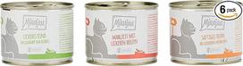 MjAMjAM Premium drėgnas maistas katėms, Mix Pack 1, vištiena, jautiena, širdis, 6 vnt. (6 x 200 g), be grūdų, su papildoma mėsa