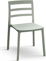 PAZZO DESIGN Luca, 4 dalių rinkinys, žalias, polipropileno kėdės, virtuvės kėdės, valgomojo kėdės, sodo kėdės, sudedamos viena ant kitos - id_1962
