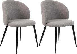 Rebecca Mobili RE6917 Valgomojo kėdės Minkštos kėdės Polietileno audinys Metalas Dove Grey Modernus dizainas Be porankių Matmenys V x Š x G: 81 x 54 x 56 cm