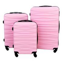 Vidutinis plastikinis lagaminas Gravitt 117 V Rožinis (Pink)