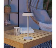 Eglo 75877 - SIMERI stalinė LED lempa, reguliuojama, saulės įkraunama, LED/3W/5V 1800mAh IP44 balta
