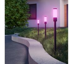 Eglo 902043 - LED RGB lauko šviestuvas ZANCARO LED/1W/230V IP44 juodas + nuotolinis pultas