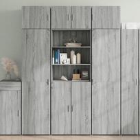 vidaXL Spintelė daiktams, pilka ąžuolo, 70x42,5x225cm, mediena