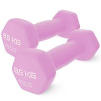 Hanteliai, svarmenys 4FIZJO, 2 x 0,5 kg, fitness hanteliai, rankų svoriai, treniruotėms, pratimams