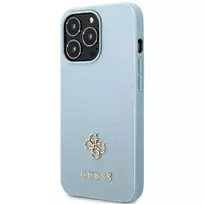 GUESS GUHCP13XPS4MB iPhone 13 Pro Max 6.7" blue | blue Saffiano hardcase with small metal logo