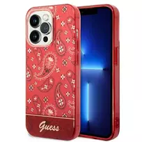 GUESS GUHCP14XHGBNHR iPhone 14 Pro Max 6.7" red hardcase Bandana Paisley