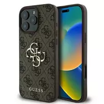 GUESS iPhone 16 Pro Max 6.9" Case, GUHCP16X4GMGBR, 4G Big Logo, Brown