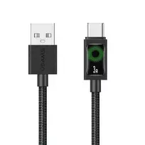 USAMS U92 data transfer and charging cable | USB-C to USB-A | 18W | 1.2m | black