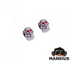 Ventilių dangteliai SKULL CHROME