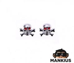 Ventilių dangteliai SKULL/BONES CHROME